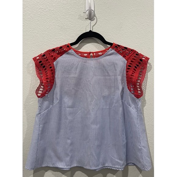 MAEVE Crochet and Poplin Blouse - Picture 2 of 5